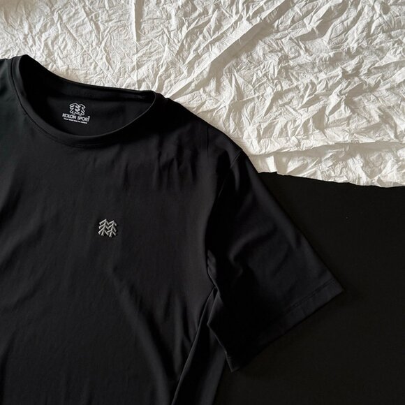 Black Round Neck Quick-Drying Short-Sleeved T-Shirt Kolon Sport - Picture 3 of 6